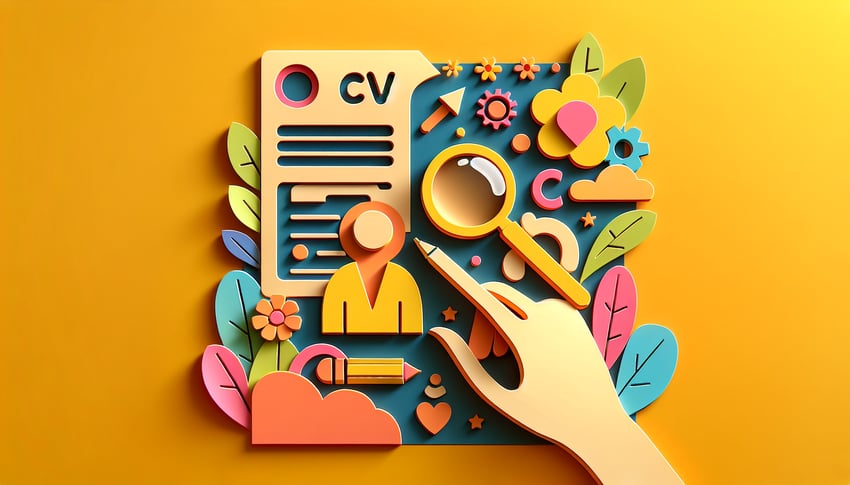 Paper art illustration representing a sample application form template for FormCreatorAI article
