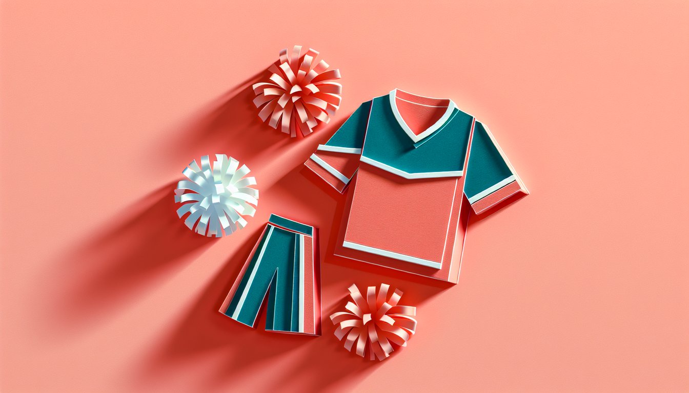 Paper art illustration featuring a spirit wear order form template for article on FormCreatorAI.