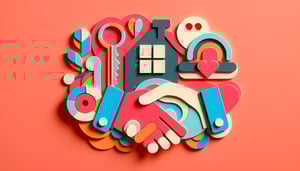 Paper art illustration depicting a Resident Assistant Reference Form Template for FormCreatorAI article