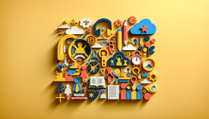 Colorful paper art illustration representing a student behavior survey form for FormCreatorAI article