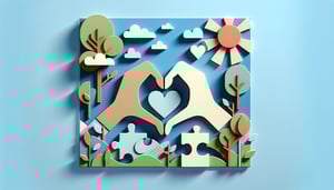 paper art illustration featuring a partner application form with creative design elements for FormCreatorAI article