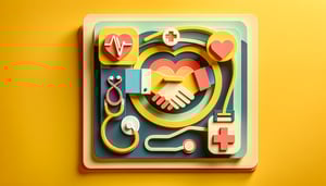 colorful paper art representing a consent to treat form template for healthcare documentation