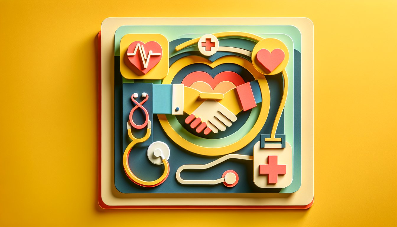 colorful paper art representing a consent to treat form template for healthcare documentation
