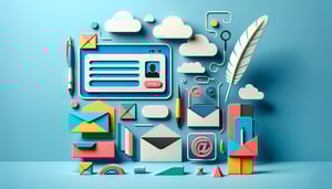 paper art illustration depicting a contact information collection form template for FormCreatorAI