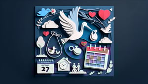 Paper art illustration depicting a teenage pregnancy survey form for FormCreatorAI article