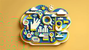 Paper art illustration depicting a visitor information form for a FormCreatorAI article.