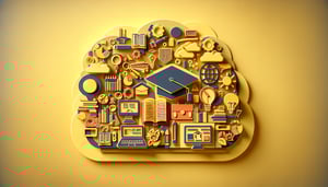 Paper art illustration of a student data collection form with various fields and sections for information gathering