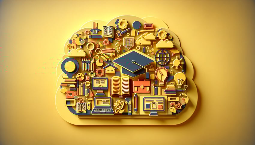 Paper art illustration of a student data collection form with various fields and sections for information gathering