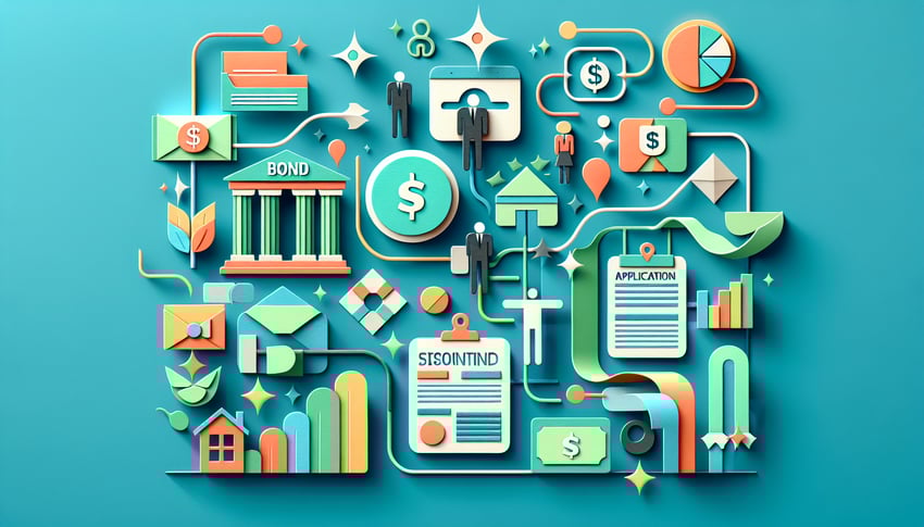 Paper art illustration related to Bond Application Form Template and FormCreatorAI.