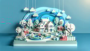 Paper art illustration depicting a checklist for a final walkthrough form template in a creative style