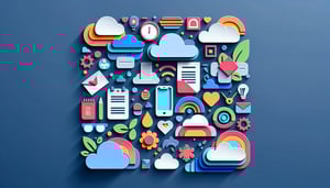 Paper art illustration featuring a ministry application form template for FormCreatorAI article