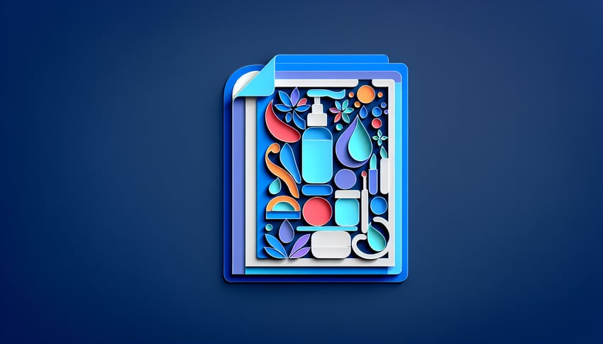 Paper art illustration representing a facial intake form template for FormCreatorAI article