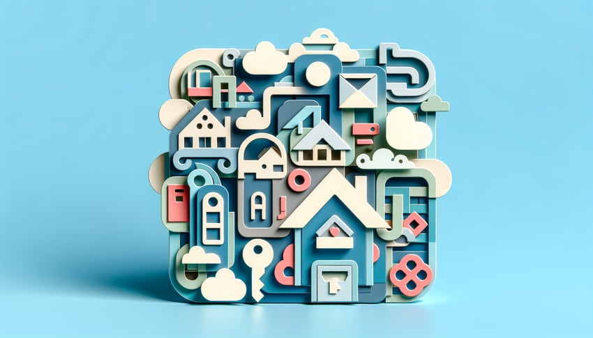 Paper art illustration representing a household information form template for FormCreatorAI article