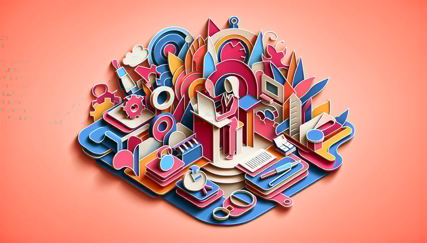 Paper art illustration related to class workshop proposal form template and FormCreatorAI