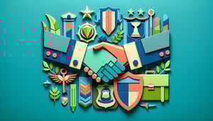 Paper art illustration related to officer nomination form template and FormCreatorAI article