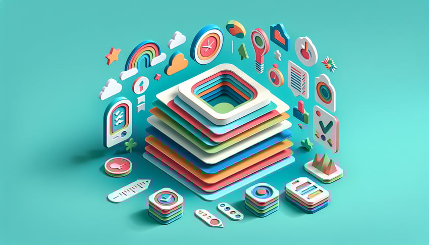 Paper art illustration representing a self assessment tool form template for FormCreatorAI article