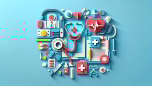 Paper art illustration depicting a doctor diagnosis form template for an article on FormCreatorAI.