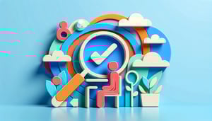 Paper art illustration depicting a client questionnaire form with a creative and professional design.