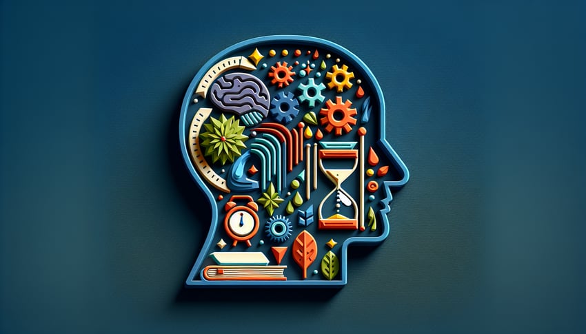 Paper art illustration depicting a migraine diary form template for tracking migraine symptoms and triggers.