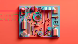 Paper art illustration depicting a hair salon new client form design for FormCreatorAI article