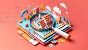 Paper art illustration featuring a roof inspection checklist and tools related to form creation and assessment.