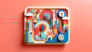 Paper art illustration representing a pulse survey form template for FormCreatorAI article.