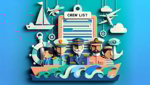 Paper art illustration representing a crew list submission form for FormCreatorAI article.