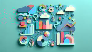 Paper art illustration related to quarterly progress report form template for FormCreatorAI article