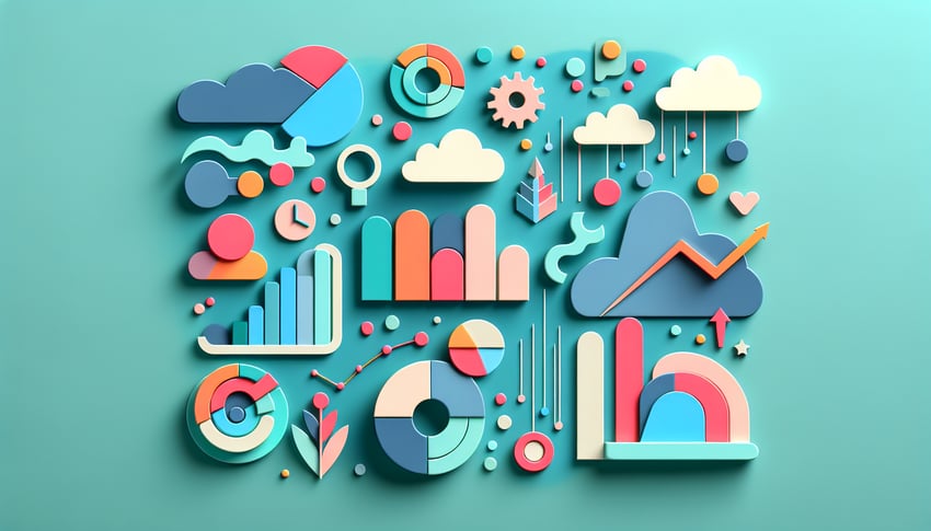 Paper art illustration related to quarterly progress report form template for FormCreatorAI article