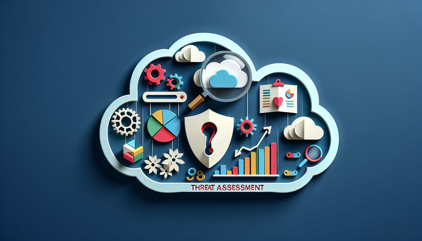 Paper art illustration of a threat assessment form template for FormCreatorAI article