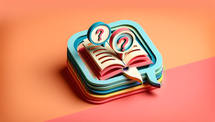 paper art illustration featuring a creative ask me anything form template design for FormCreatorAI article