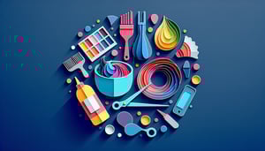 Paper art illustration depicting a hair color consent form with colorful hair options and creative design elements