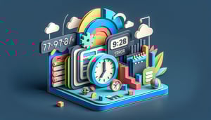 Paper art illustration featuring a clock and a checklist for clock in out error form template article.