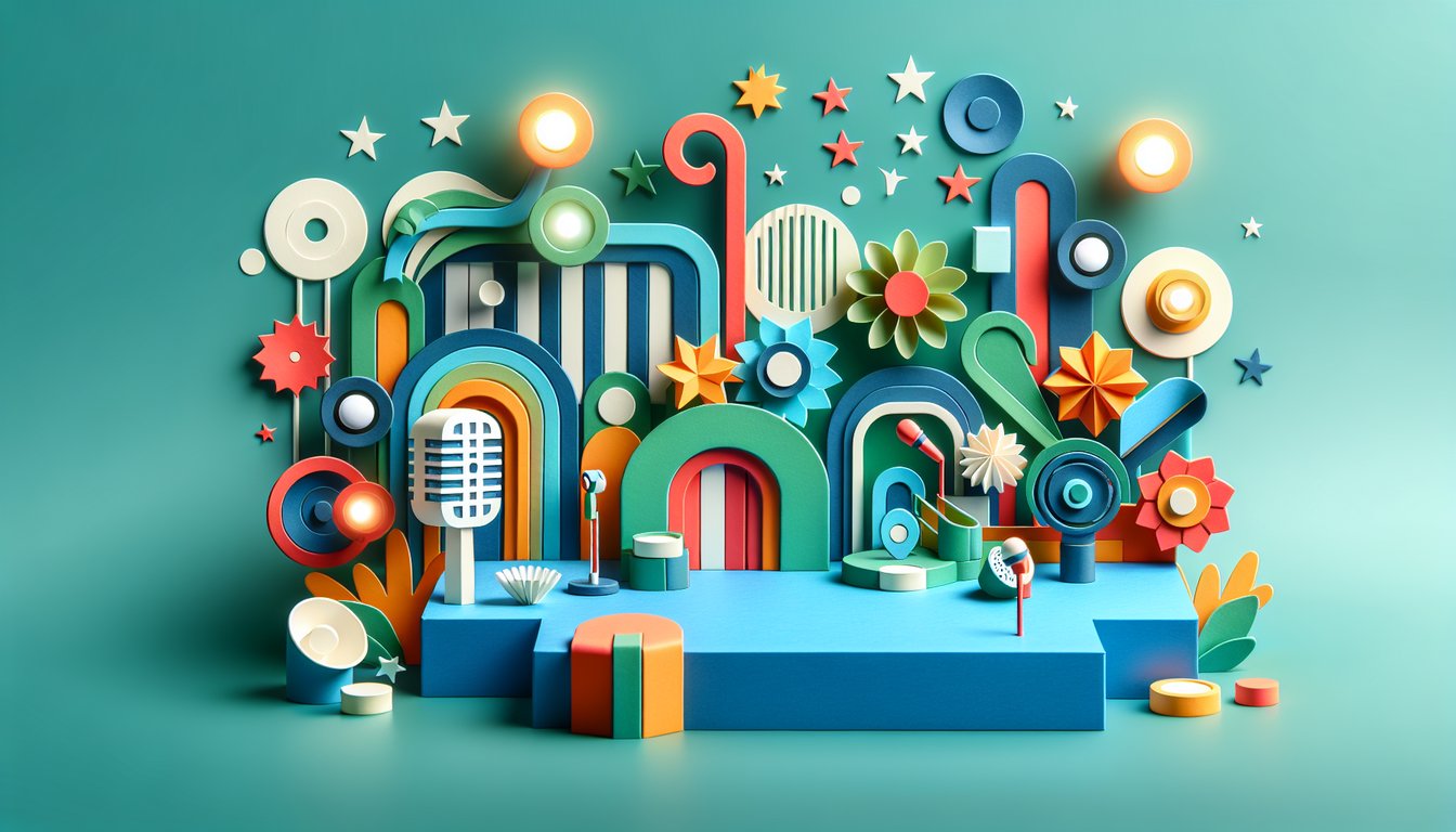 Paper art illustration related to Event Debrief Form Template and FormCreatorAI for an article.