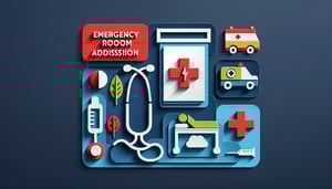 Paper art illustration depicting an emergency room admission form template for healthcare applications.