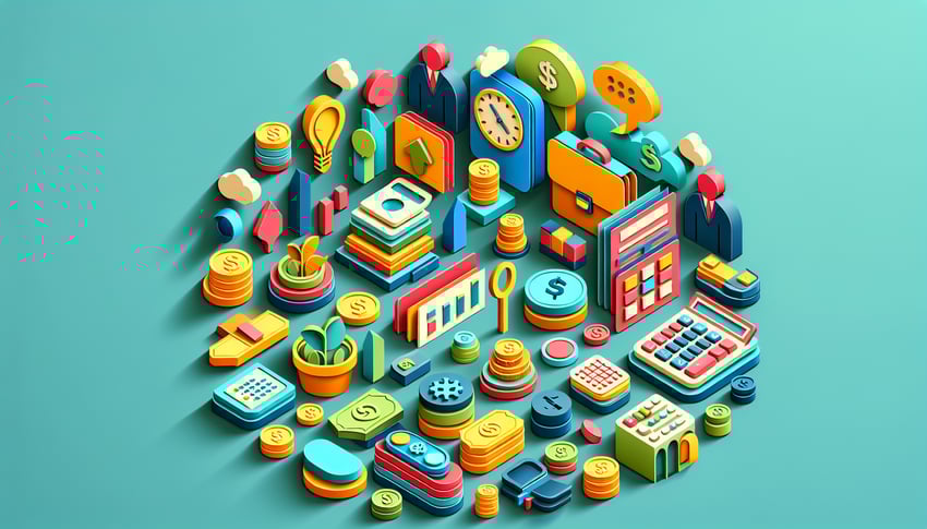 Paper art illustration depicting a payroll deduction form template for FormCreatorAI article