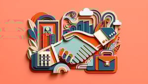 Paper art illustration related to customer visit report template form for FormCreatorAI article.