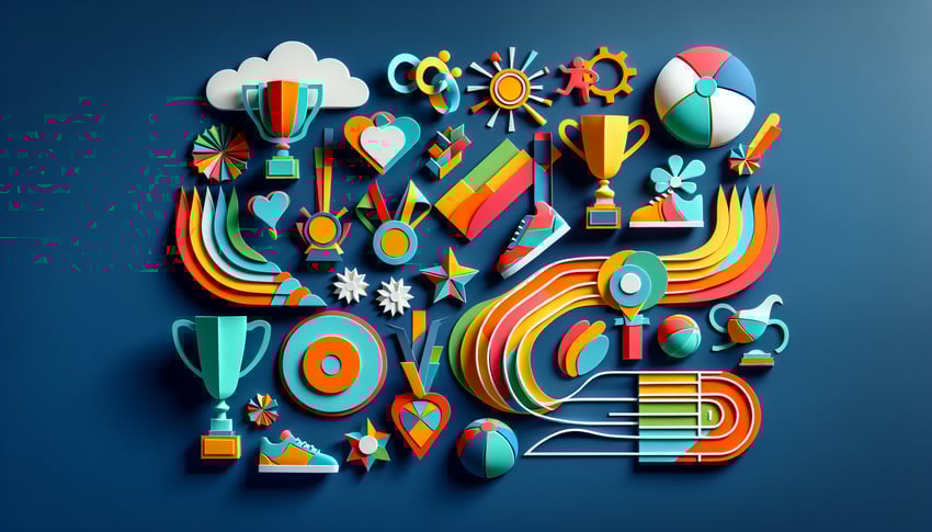 Paper art illustration depicting a competition entry form for the FormCreatorAI article