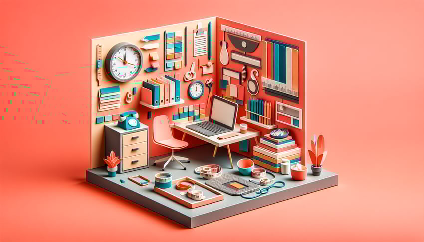 Paper art illustration showcasing a return to work form template for FormCreatorAI article