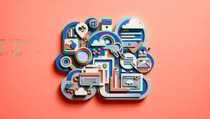 Paper art illustration featuring a colorful interest form template designed for FormCreatorAI article