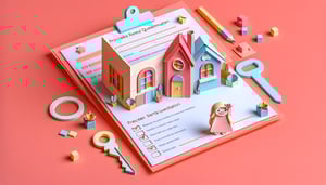 Paper art illustration depicting a rental questionnaire form for a rental application process.