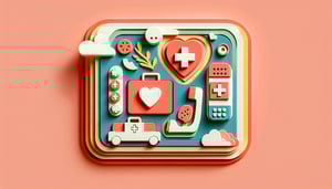 paper art illustration of a daycare emergency contact form with various sections and contact details highlighted