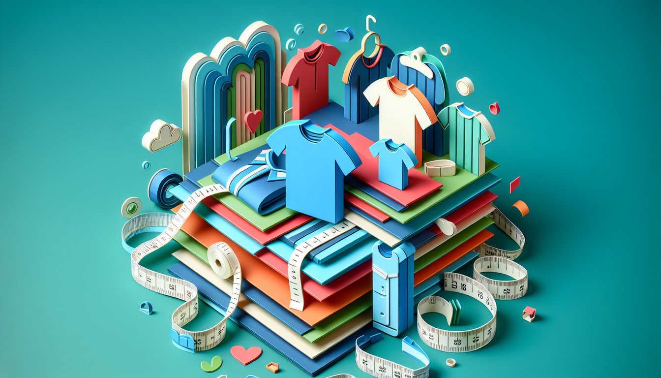 Paper art illustration representing a shirt order form template for FormCreatorAI article.