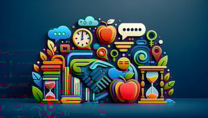 Paper art illustration depicting a parent teacher conference schedule form template design for FormCreatorAI article