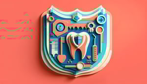Paper art illustration related to authorization to release dental information form template by FormCreatorAI