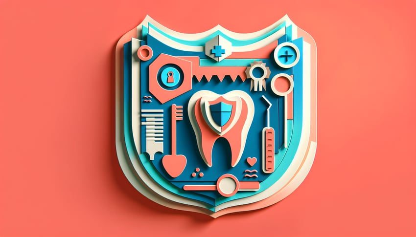 Paper art illustration related to authorization to release dental information form template by FormCreatorAI