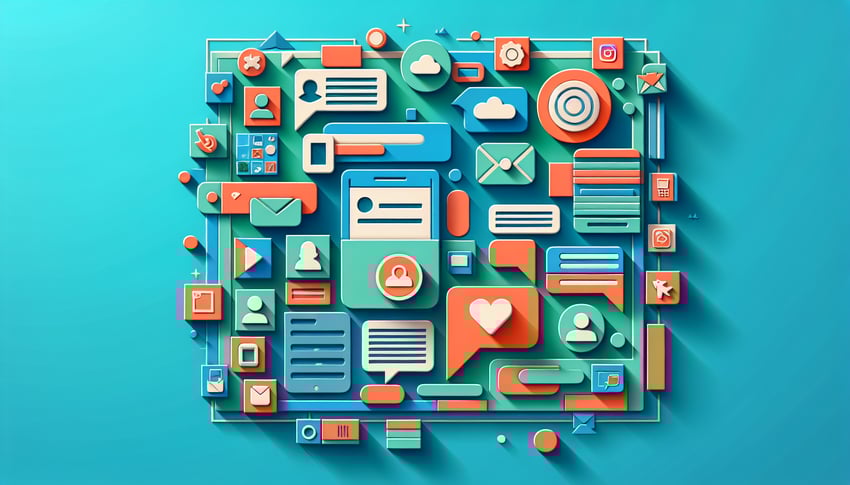 paper art illustration for article on Social Media Post Request Form Template FormCreatorAI