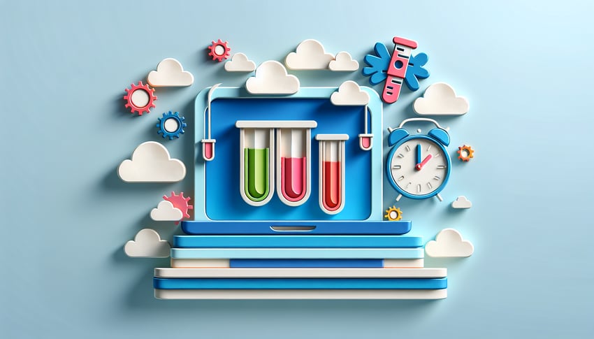 Paper art illustration highlighting an online course evaluation form template and design elements for FormCreatorAI.