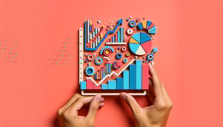 Paper art illustration representing a sales evaluation form for a FormCreatorAI article