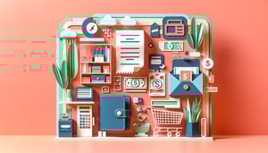 Paper art illustration featuring a lost receipt form design for FormCreatorAI article